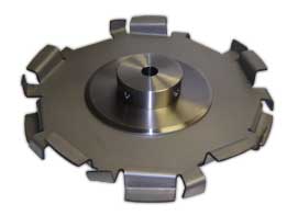 Dispersion disc with stiffener plates and removable hud